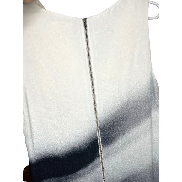 Helmut Lang Beam Shift Dress Sleeveless Hi-Low Midi 10 M Grey scale NWT - Picture 10 of 16